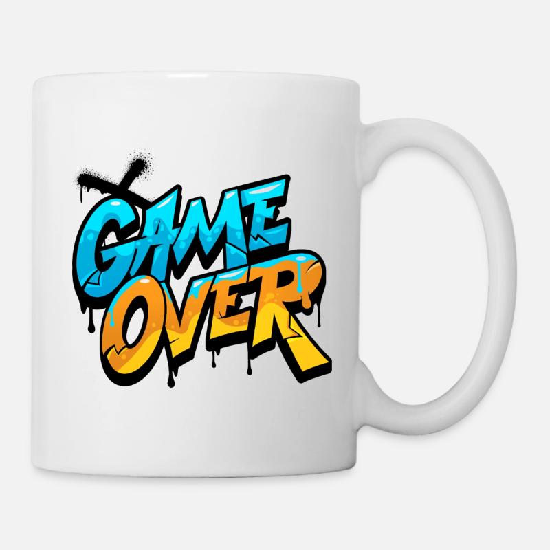 Game Over Graffiti Éclat - Mug blanc - blanc