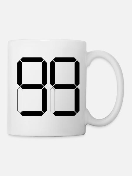 NUMMER 99 Neunundneunzig Geschenk Digital - Tasse - Weiß