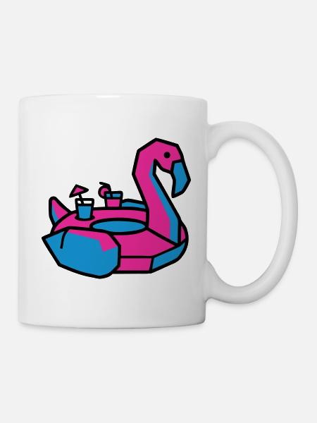 Flamingo Schwimmtier Pool Party - Tasse - Weiß