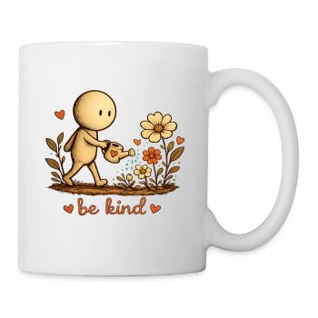 The Little Thought | Be Kind | Floral Shirt - Mug - white - Right