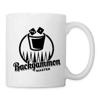 Maître du backgammon | Jeu de société | Don - Mug blanc - blanc - Droite