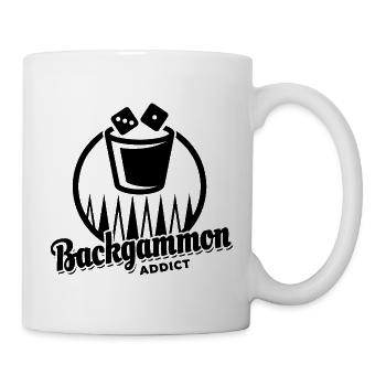 Addict au backgammon | Jeu de société | Don - Mug blanc - blanc - Droite