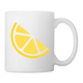 Zitronen-Scheibe Vintage Grafik - Tasse - Weiß - Rechts