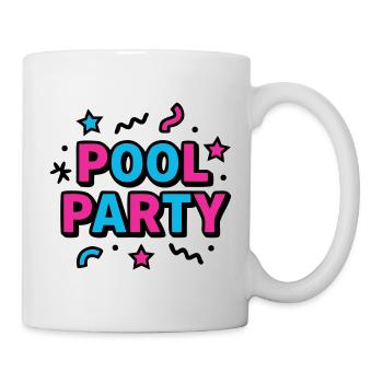 Lettrage des fêtes à la piscine des années 90 - Mug blanc - blanc - Droite