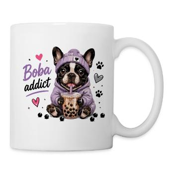 Bubble Tea Bulldog Français Boba Addict - Mug blanc - blanc - Droite