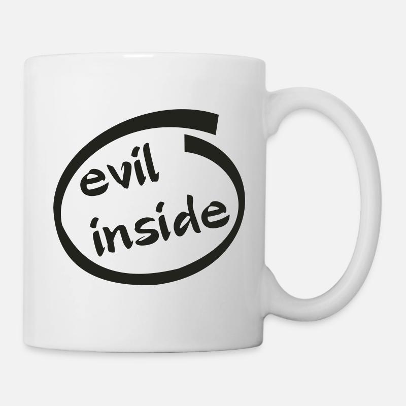 Graphique du mal à l’intérieur de l’anneau - Mug blanc - blanc