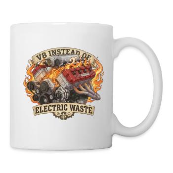 V8 au lieu de VE – Déchets électriques - Mug blanc - blanc - Droite