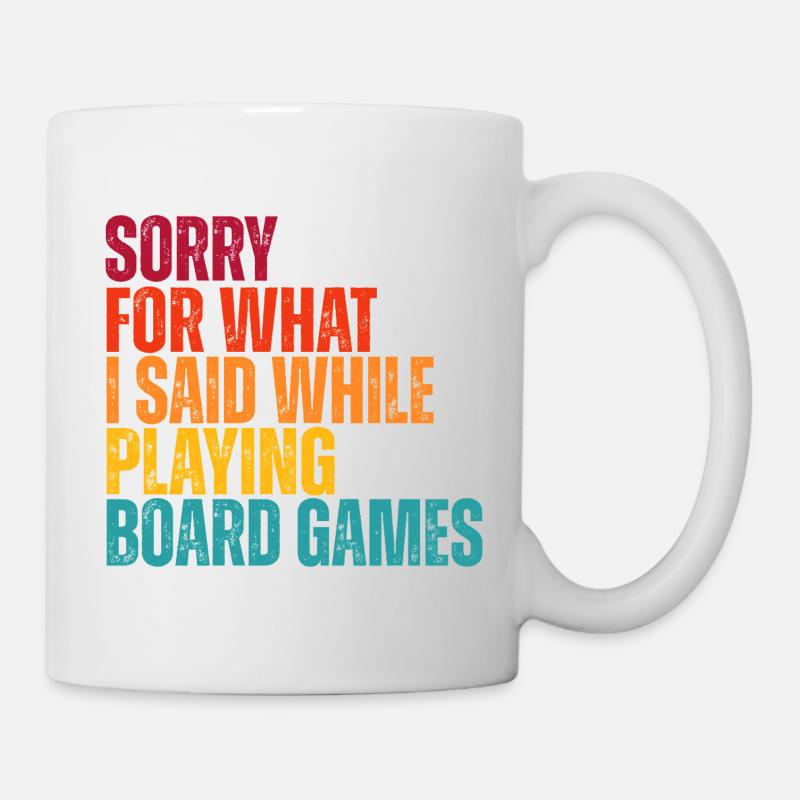 Désolé pour ce que j’ai dit : jeux de société - Mug blanc - blanc