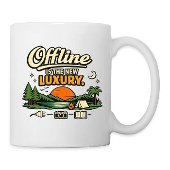 Le hors ligne est le nouveau luxe - Mug blanc - blanc - Droite