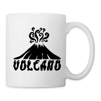 Volcan noir - Mug blanc - blanc - Droite
