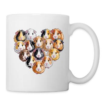 Cœur de cochon d’Inde pour cochon d’Inde - Mug blanc - blanc - Droite