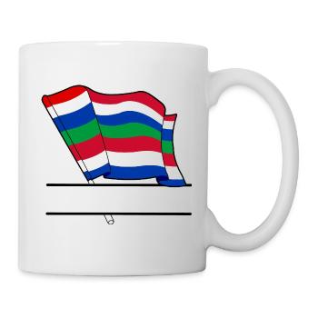Schier-Flagge – Individuelles Inseldesign - Tasse - Weiß - Rechts