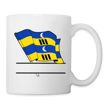 Ameland-Flagge – Individuelles Inseldesign - Tasse - Weiß - Rechts