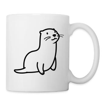 Otter - Tasse - Weiß - Rechts