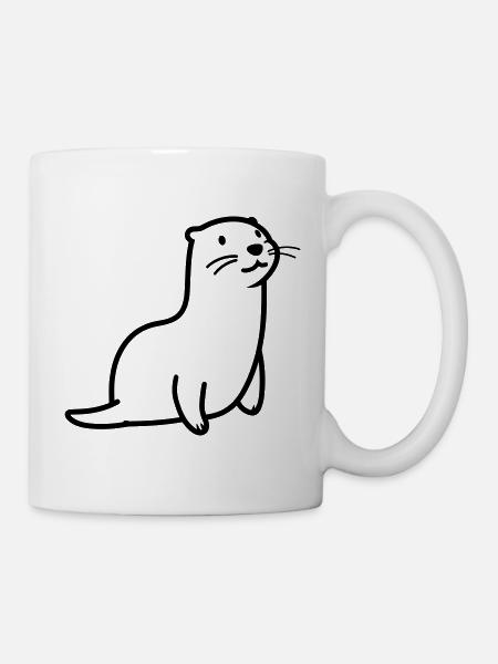 Otter - Tasse - Weiß