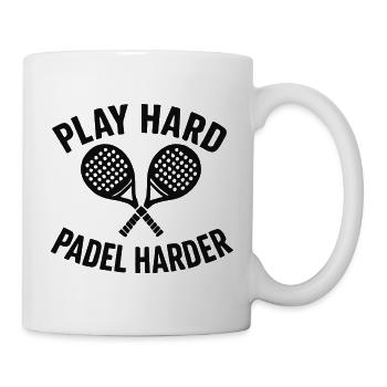 Play Hard Padel Harder - Tasse - Weiß - Rechts