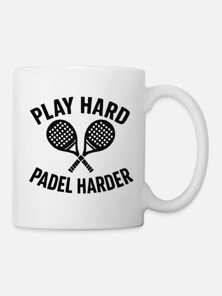 Play Hard Padel Harder - Tasse - Weiß
