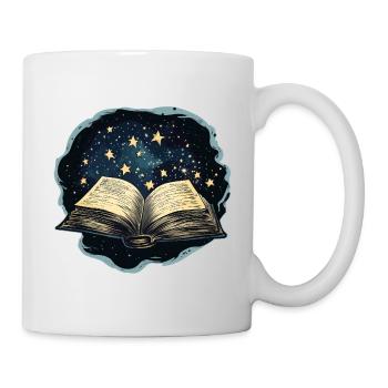 Livre avec des étoiles - Mug blanc - blanc - Droite