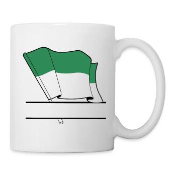 Vlieland-Flagge – Individuelles Inseldesign - Tasse - Weiß - Rechts