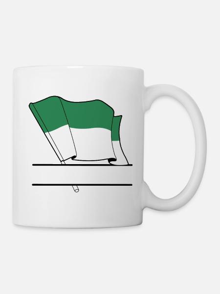 Vlieland-Flagge – Individuelles Inseldesign - Tasse - Weiß