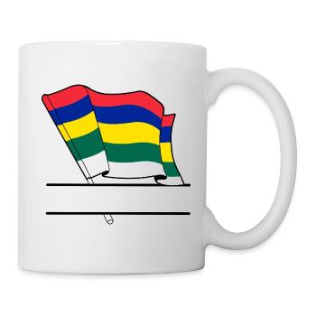 Drapeau de Terschelling – Conception personnalisée de l’île - Mug blanc - blanc - Droite