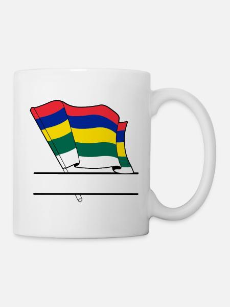 Terschelling-Flagge – Individuelles Inseldesign - Tasse - Weiß