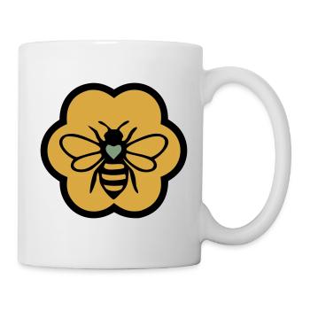 Biene Herz Wabe Imkerei Naturschutz Imker - Tasse - Weiß - Rechts
