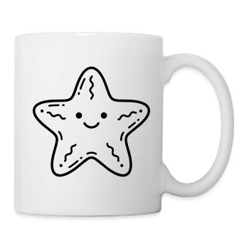 Seestern - Tasse - Weiß - Rechts