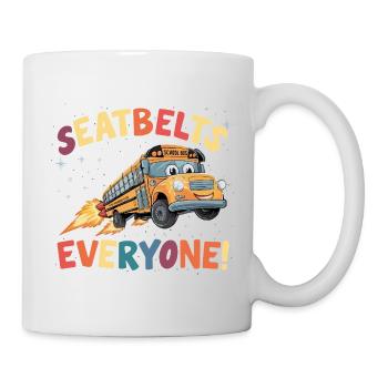 Vol de fusée du bus scolaire spatial - Mug blanc - blanc - Droite
