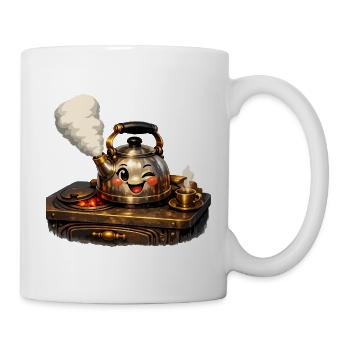 Kettle on stove - Mug - white - Right