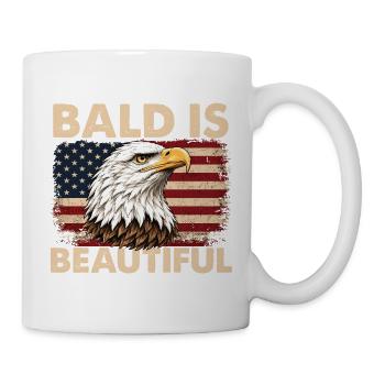 Bald Is Beautiful Eagle Patriotic Humor - Mug - white - Right
