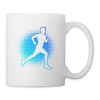 Geschenkidee für einen Running mit Running - Tasse - Weiß - Rechts