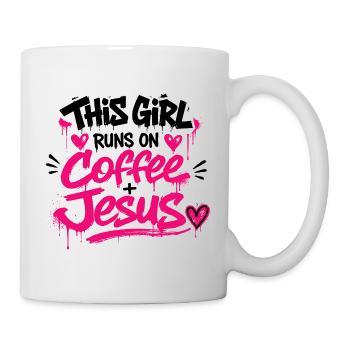 Kaffee Jesus Graffiti - Tasse - Weiß - Rechts