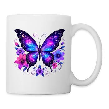 Galaxy Butterfly Flowers - Mug - white - Right