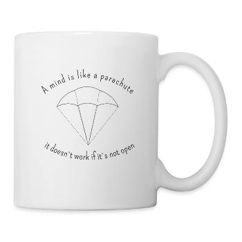 Open Mind Parachute Motiv - Tasse - Weiß - Rechts