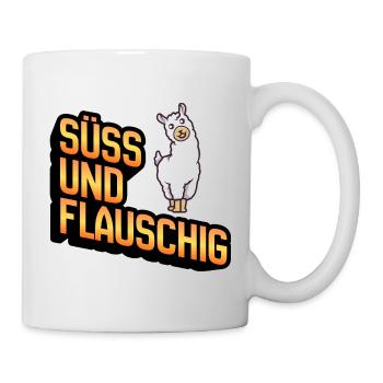 Süss und Flauschig Lama - Tasse - Weiß - Rechts