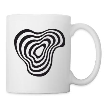 opart Abstract lines shape design - Mug - white - Right