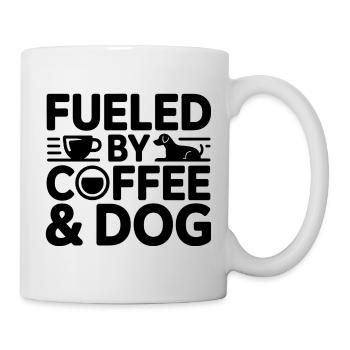 Kaffee & Hund: Power-Morgen Motiv - Tasse - Weiß - Rechts