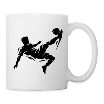 Footballeur Silhouette Footballeur - Mug blanc - blanc - Droite