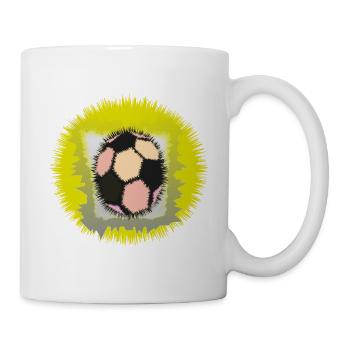 Explosiver Fußball-Aura - Tasse - Weiß - Rechts