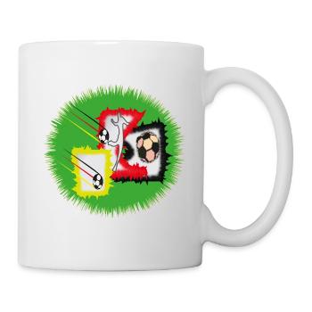 Kinetische Fußball-Explosion - Tasse - Weiß - Rechts