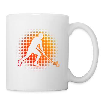 Geschenkidee für einen Floorball-Fan mit Innebandy - Tasse - Weiß - Rechts