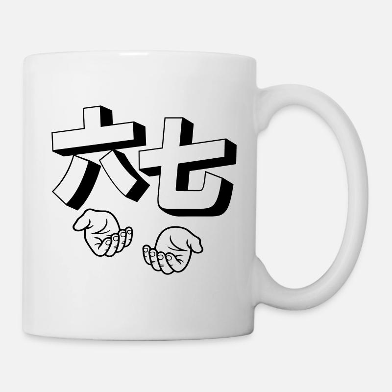 Six Seven 67 Hands Asia Style - Mug - white
