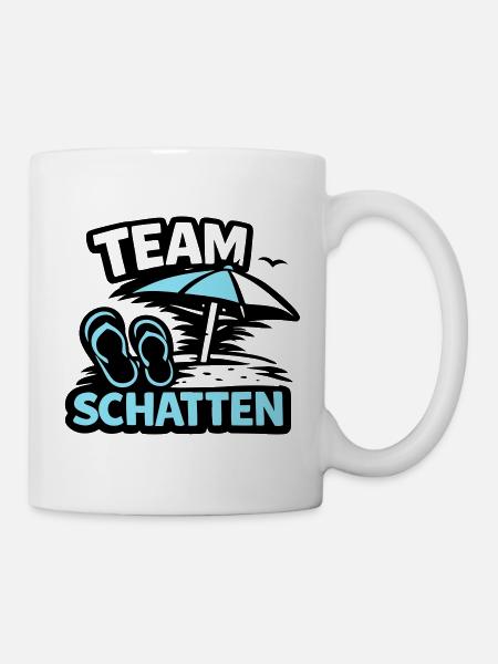 Strand Schatten FlipFlop Logo - Tasse - Weiß