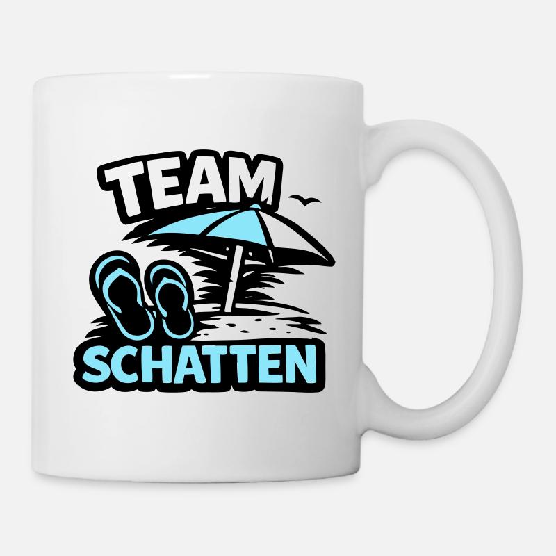 Strand Schatten FlipFlop Logo - Tasse - Weiß