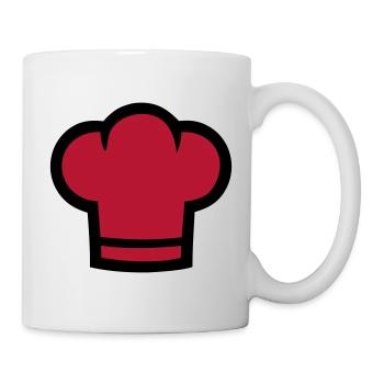 Chef's Hat Baker Pastry Chef Pizzeria Logo Gastro - Mug - white - Right