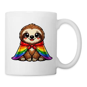 Sloth Sloth Pride Rainbow Cloak LGBTQ - Mug - white - Right