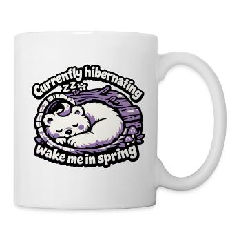 Animal endormi en hibernation - Mug blanc - blanc - Droite