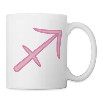 Schütze Tierkreiszeichen Pastellrosa - Tasse - Weiß - Rechts