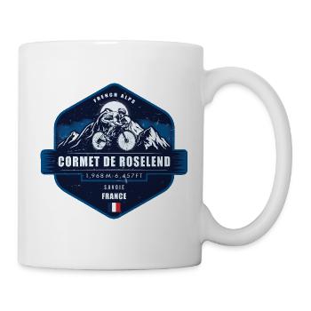 Cormet de Roselend Cycling Badge  - Mug blanc - blanc - Droite